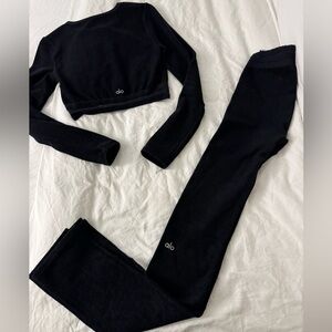 ALO Yoga Black Long Sleeve Set